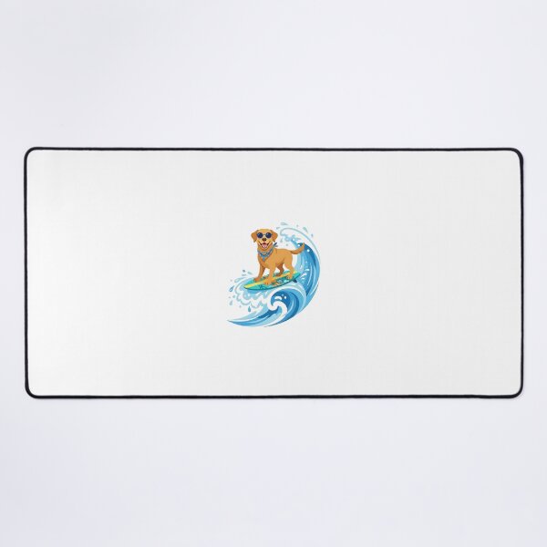 Item preview, Labrador Retriever Surfer with Sunglasses and Surfboard Illustration designed and sold by PictoVibe.