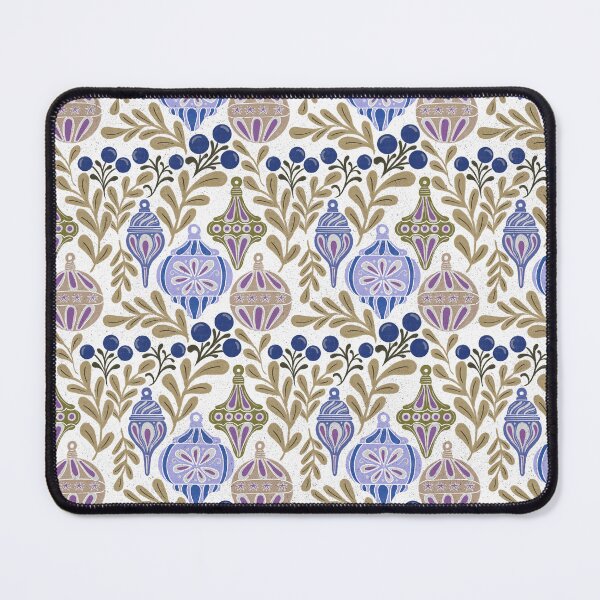 Item preview, Cream Gold Vintage Christmas Ornaments Elegant Folk Pattern designed and sold by DColourMuse.