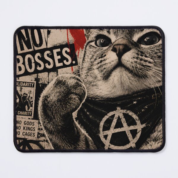 Item preview, Anarchist Cat No Gods No Masters | Punk Propaganda Poster designed and sold by Extravanganzza.