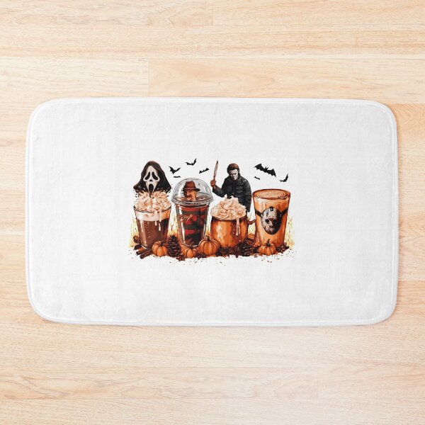 Item preview, Spooky Halloween Horror Coffee With Classic Slasher Icons designed and sold by KristenYo30998.