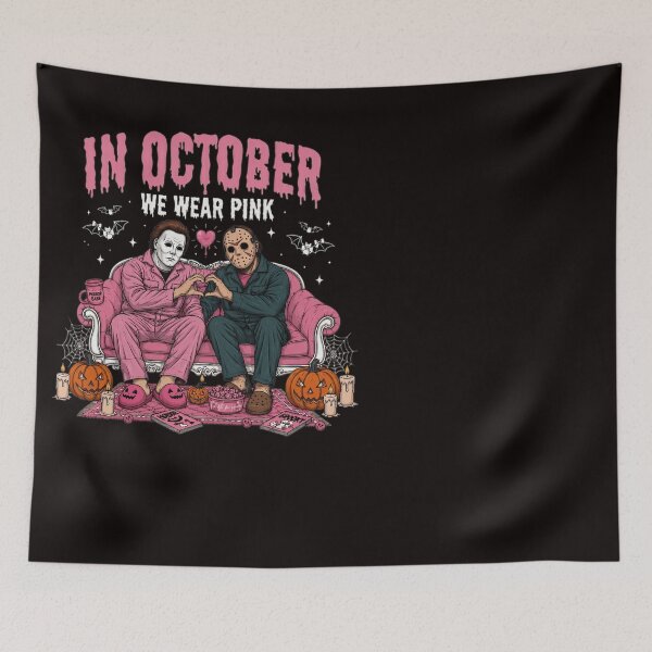 Item preview, Michael Myers Tshirts In October We Wear Pink Jason Voorhees Slasher designed and sold by Hydlaaksmndriss.
