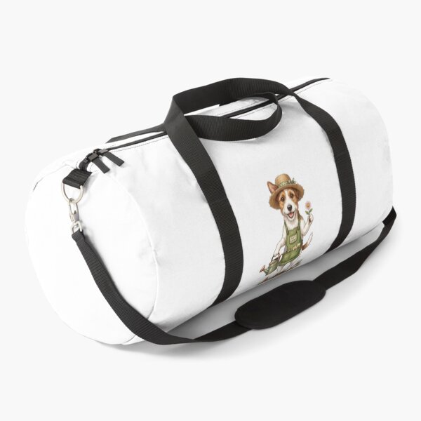 Aperçu de l'œuvre Jardinier Jack Russell Terrier avec chapeau de paille et arrosoir créée et vendue par PictoVibe.