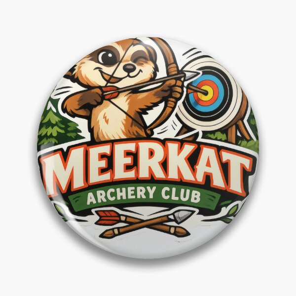 Item preview, Meerkat Archery Club Retro Sports Mascot designed and sold by TheRealTaria.