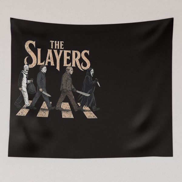 Item preview, Michael Myers Tshirts Art The Clown Jason Voorhees Ghost Face The Slayers Horror Movie Icons Abbey Road Parody designed and sold by Hydlaaksmndriss.