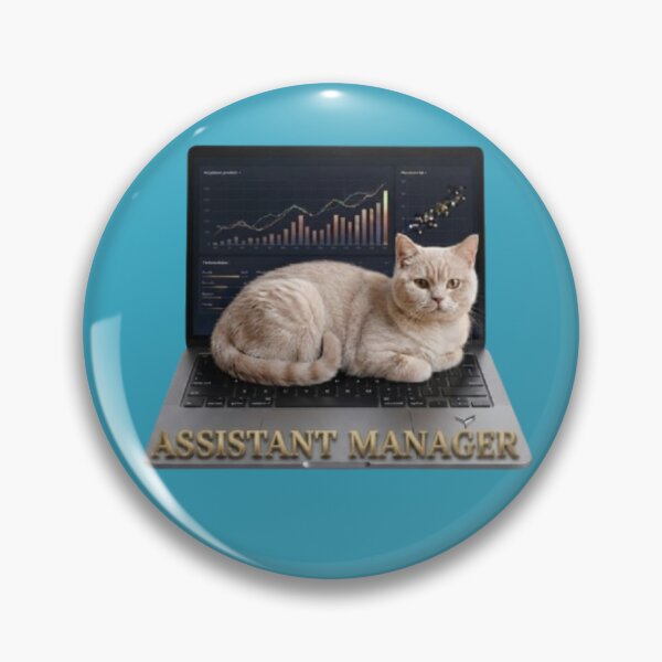 Item preview, Assistant Manager Cat - Funny Office Cat Lying on Laptop Art designed and sold by Northern Glow Art.