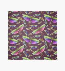 Rainbow Grasshoppers on Mulberry Scarf