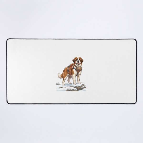 Item preview, Saint Bernard Mountain Rescuer with Barrel Collar and Rope designed and sold by PictoVibe.