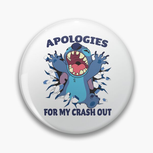 Item preview, Disney Stitch Apologies for My Crash Out Funny Meme designed and sold by GoldenField41.