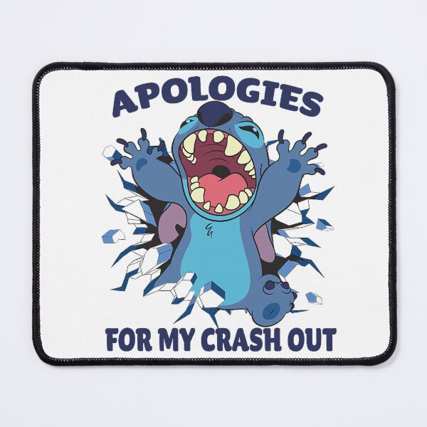 Item preview, Disney Stitch Apologies for My Crash Out Funny Meme designed and sold by GoldenField41.