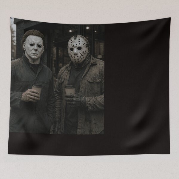 Item preview, Michael Myers Tshirts Jason Voorhees Dunkin Donuts Slasher designed and sold by Hydlaaksmndriss.