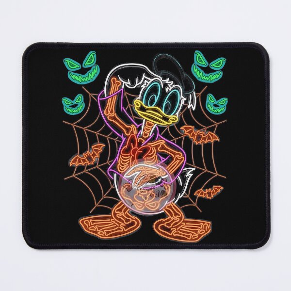 Item preview, Donald Duck Skeleton Halloween Neon Web Bats Cartoon Design designed and sold by EdwardSch73241.