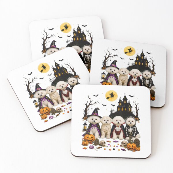 Item preview, Bichon Frise Halloween Costumes Spooky Dogs designed and sold by VioletNance.