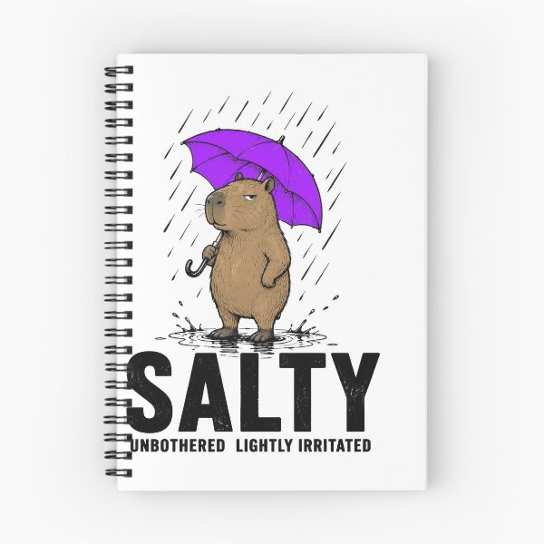 Item preview, Salty Capybara Unbothered Rainy Day Humor designed and sold by markymaarty.