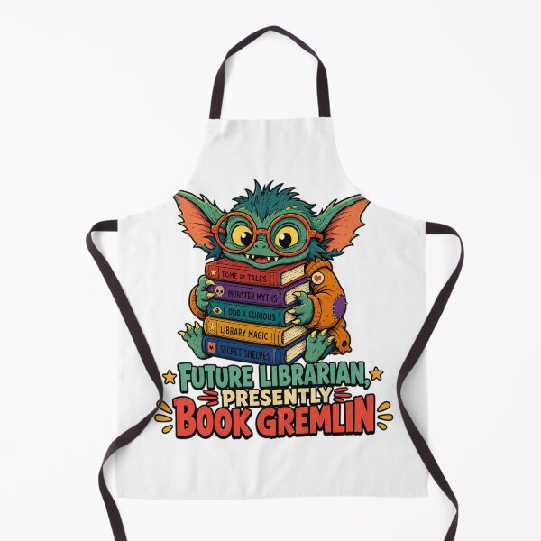 Item preview, Back to School Future Librarian | Book Gremlin School Art designed and sold by Uglyandcute.
