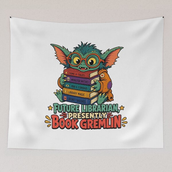 Item preview, Back to School  Future Librarian | Book Gremlin School Art designed and sold by Uglyandcute.
