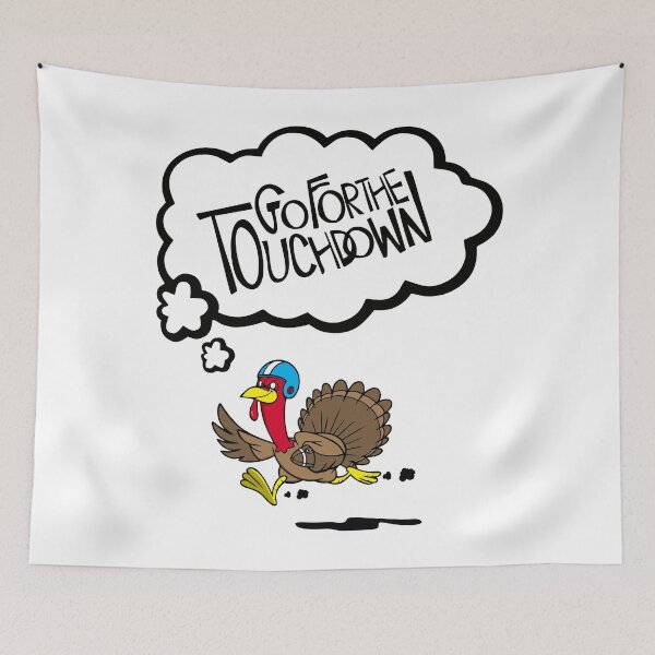 Item preview, Go for the Touchdown Funny Turkey Football Thanksgiving Design designed and sold by artworkathome.