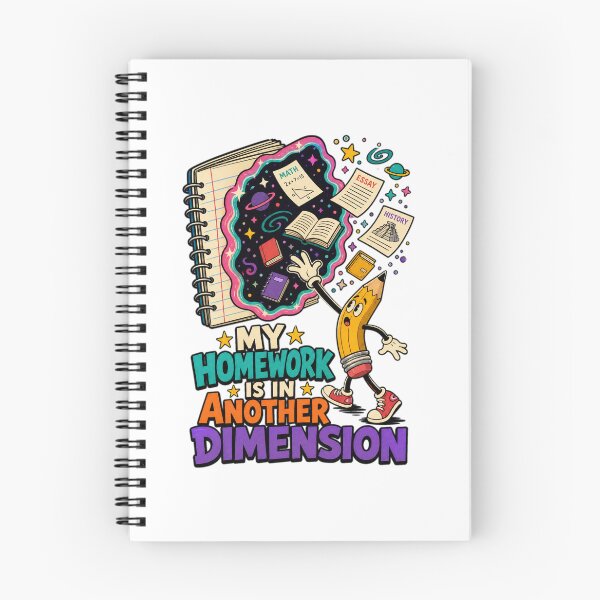 Item preview, Back to School Homework Danger Dimension | Funny Student Art designed and sold by Uglyandcute.