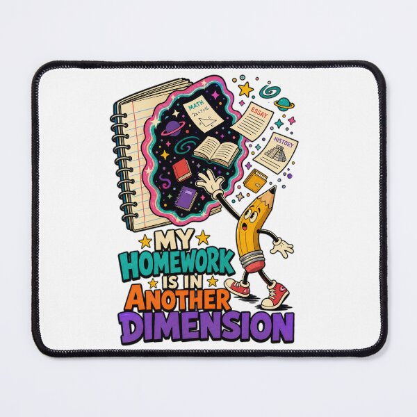 Item preview, Back to School Homework Danger Dimension | Funny Student Art designed and sold by Uglyandcute.