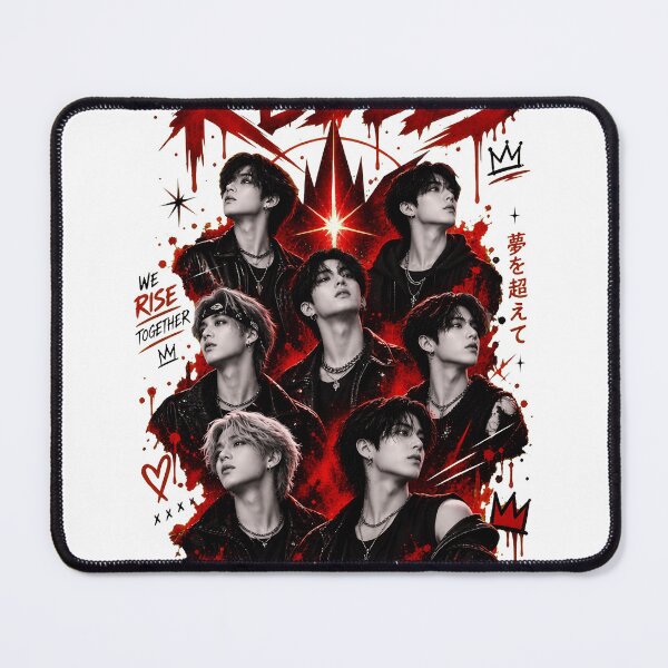 Item preview, K-Pop Rebels Red Black Gothic Boy Group Artwork designed and sold by TammyRich84022.