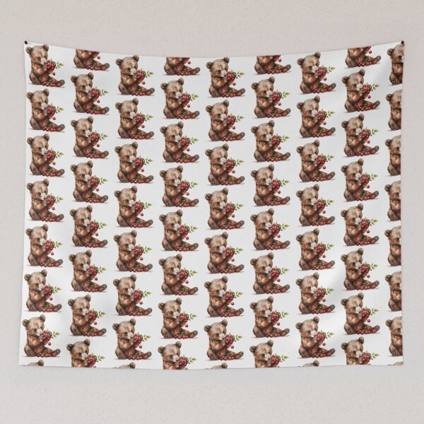 Item preview, Bear Cub | Cute Woodland Animal Watercolor Art designed and sold by Mandayartstudio.