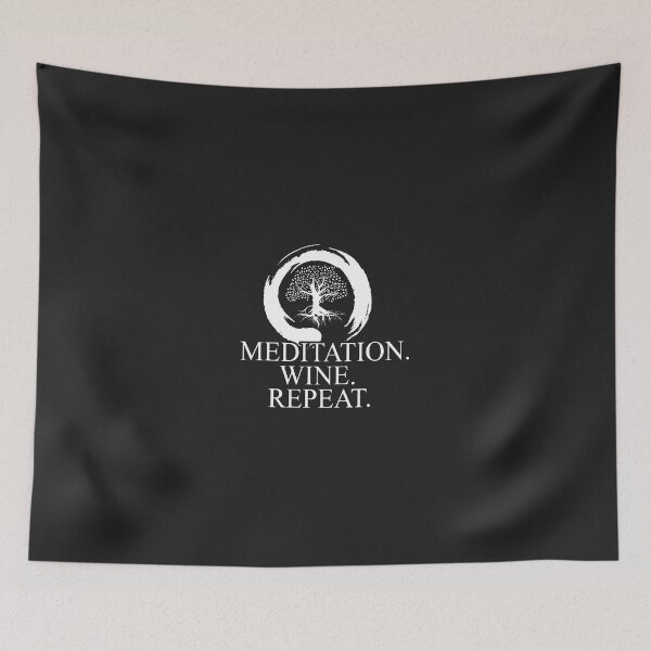 Item preview, Meditation Wine Repeat Tree Zen Enso Circle Graphic designed and sold by wn4uffgjz8h.