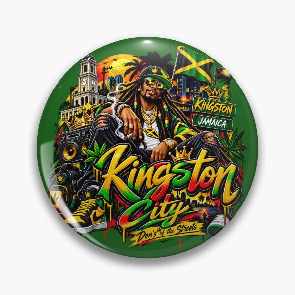 Item preview, Kingston City Jamaica Dons Of The Streets Reggae Streetwear designed and sold by digitalbob60.