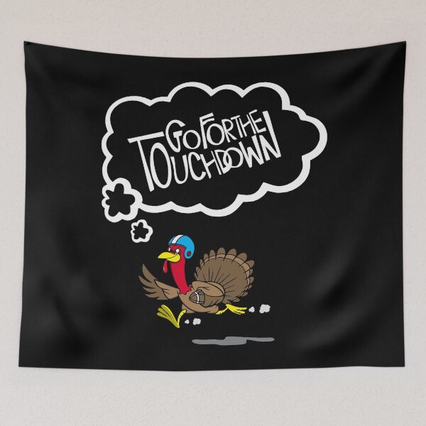 Item preview, Go for the Touchdown Funny Turkey Football Thanksgiving Design designed and sold by artworkathome.