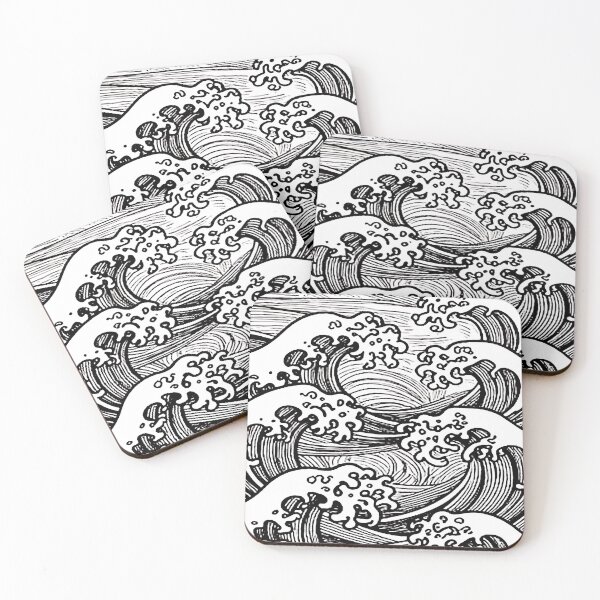 Item preview, Wave Woodcut designed and sold by ViaARTfactory.