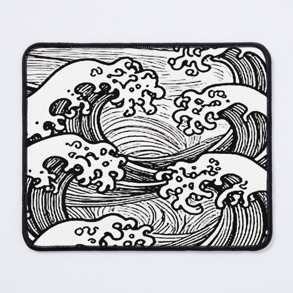 Item preview, Wave Woodcut designed and sold by ViaARTfactory.