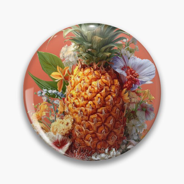 Item preview, Pineapple Tropical Fruits and Flowers designed and sold by Grafititee.