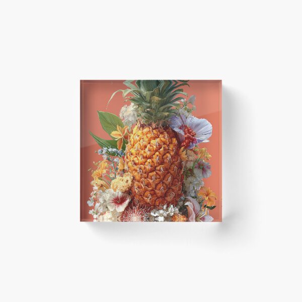 Item preview, Pineapple Tropical Fruits and Flowers designed and sold by Grafititee.