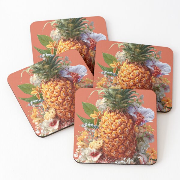 Artikelvorschau, Ananas, tropische Früchte und Blüten entworfen und verkauft von Grafititee.