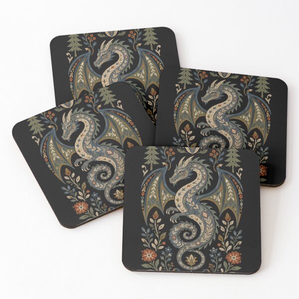Item preview, Nordic Dragon Scandinavian Folk Art designed and sold by Sarcastic designs.