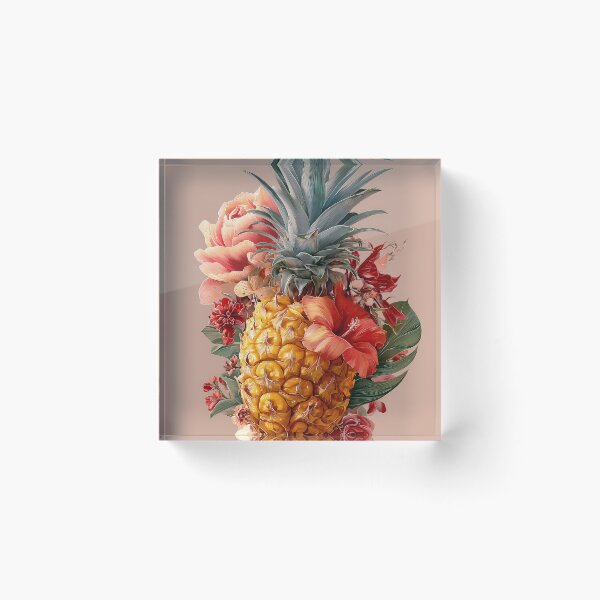 Item preview, Pineapple Tropical Fruits and Flowers designed and sold by Grafititee.