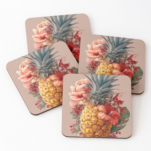 Artikelvorschau, Ananas, tropische Früchte und Blüten entworfen und verkauft von Grafititee.