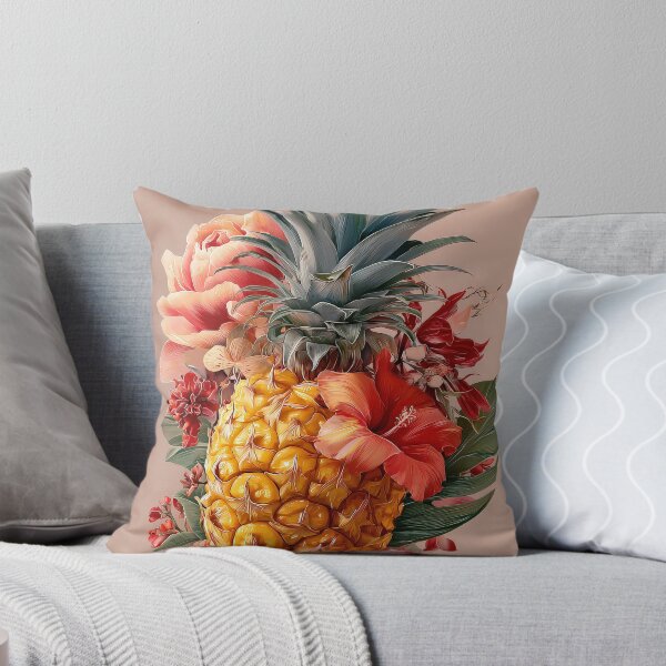 Item preview, Pineapple Tropical Fruits and Flowers designed and sold by Grafititee.