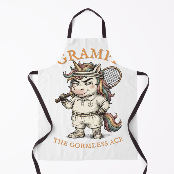 Item preview, Eala Style Grampi Unicorn Tennis Ace - Retro Vintage Sport Illustration designed and sold by Sitred123.