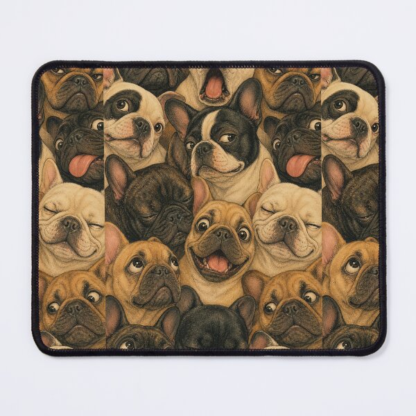 Item preview, Funny French Bulldog Faces - Vintage Animal Portrait designed and sold by merchxwear.