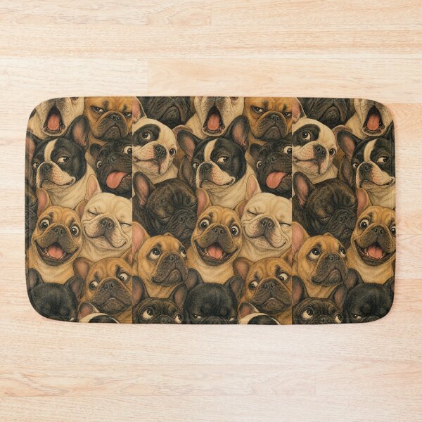 Item preview, Funny French Bulldog Faces - Vintage Animal Portrait designed and sold by merchxwear.