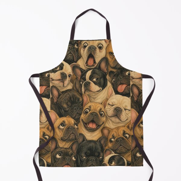 Item preview, Funny French Bulldog Faces - Vintage Animal Portrait designed and sold by merchxwear.