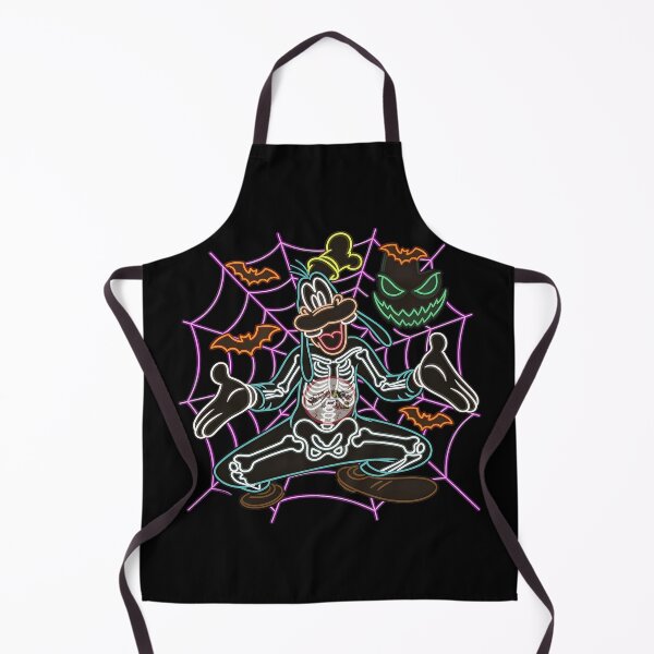 Item preview, Goofy Skeleton Halloween Neon Spider Web Bats Cartoon Design designed and sold by DeborahWi12541.