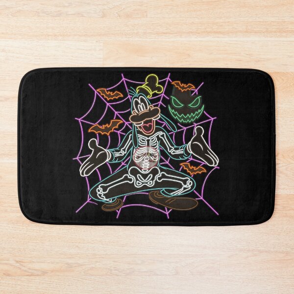 Item preview, Goofy Skeleton Halloween Neon Spider Web Bats Cartoon Design designed and sold by DeborahWi12541.