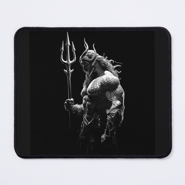Item preview, Poseidon Warrior with Trident Dark Greek Mythology God Art designed and sold by inkoutninja.