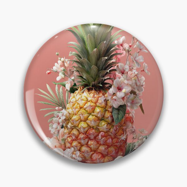 Item preview, Pineapple Tropical Fruits and Flowers designed and sold by Grafititee.