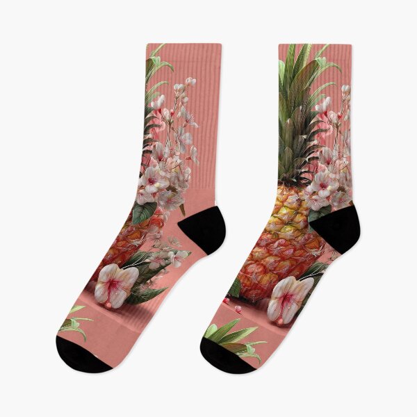 Item preview, Pineapple Tropical Fruits and Flowers designed and sold by Grafititee.