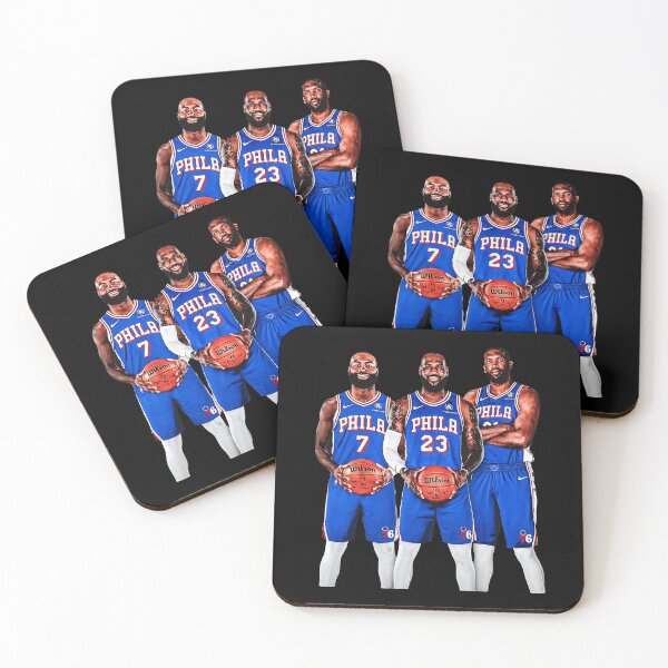 Item preview, Philadelphia 76ers Basketball Trio Blue Uniform Fan Art Design designed and sold by LorraineH29083.