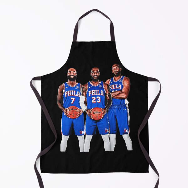 Aperçu de l'œuvre Design artistique pour les fans des uniformes bleus des 76ers de Philadelphie (Philadelphia 76ers Basketball Trio créée et vendue par LorraineH29083.