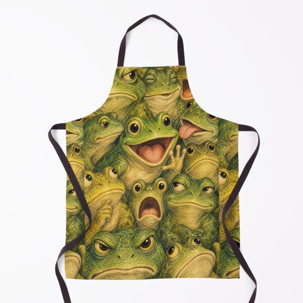 Item preview, Funny Frog Face Collage - Whimsical Funny Amphibian Art designed and sold by merchxwear.