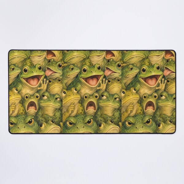 Item preview, Funny Frog Face Collage - Whimsical Funny Amphibian Art designed and sold by merchxwear.