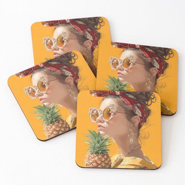 Artikelvorschau, Ananas, tropische Früchte und Blüten entworfen und verkauft von Grafititee.
